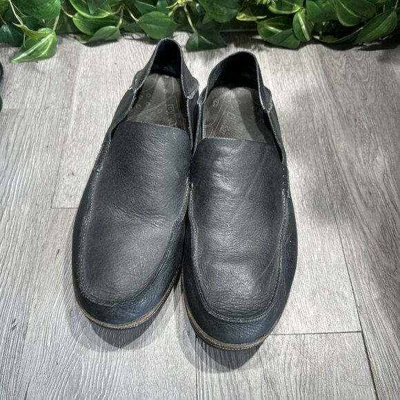 Olukai Mens Ni\'O Leather Slip-On Loafers Shoes Size 12  Black main image 7